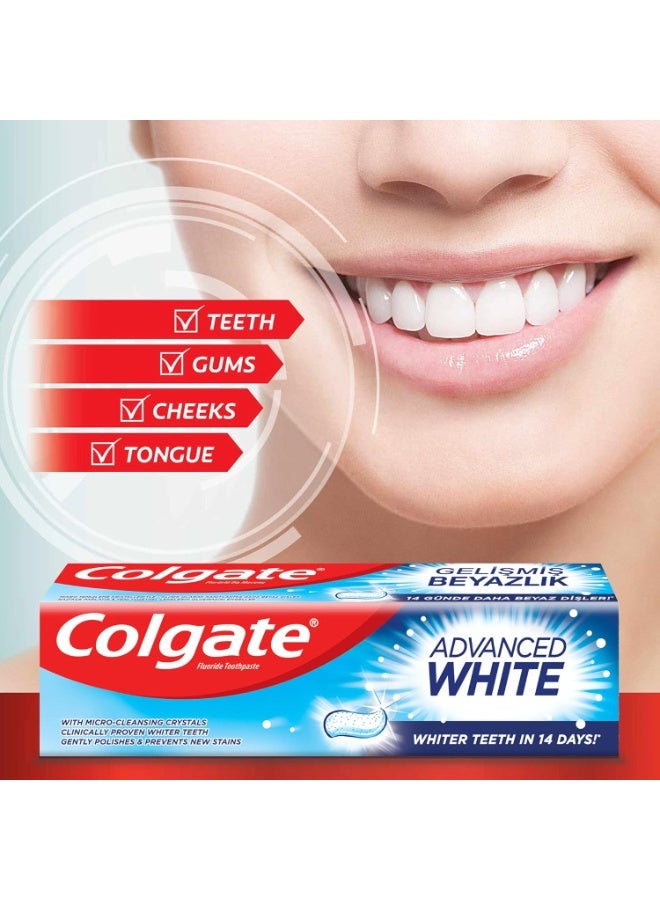 Colgate Fluoride Toothpaste Advanced Whitening 125ml - Image 4